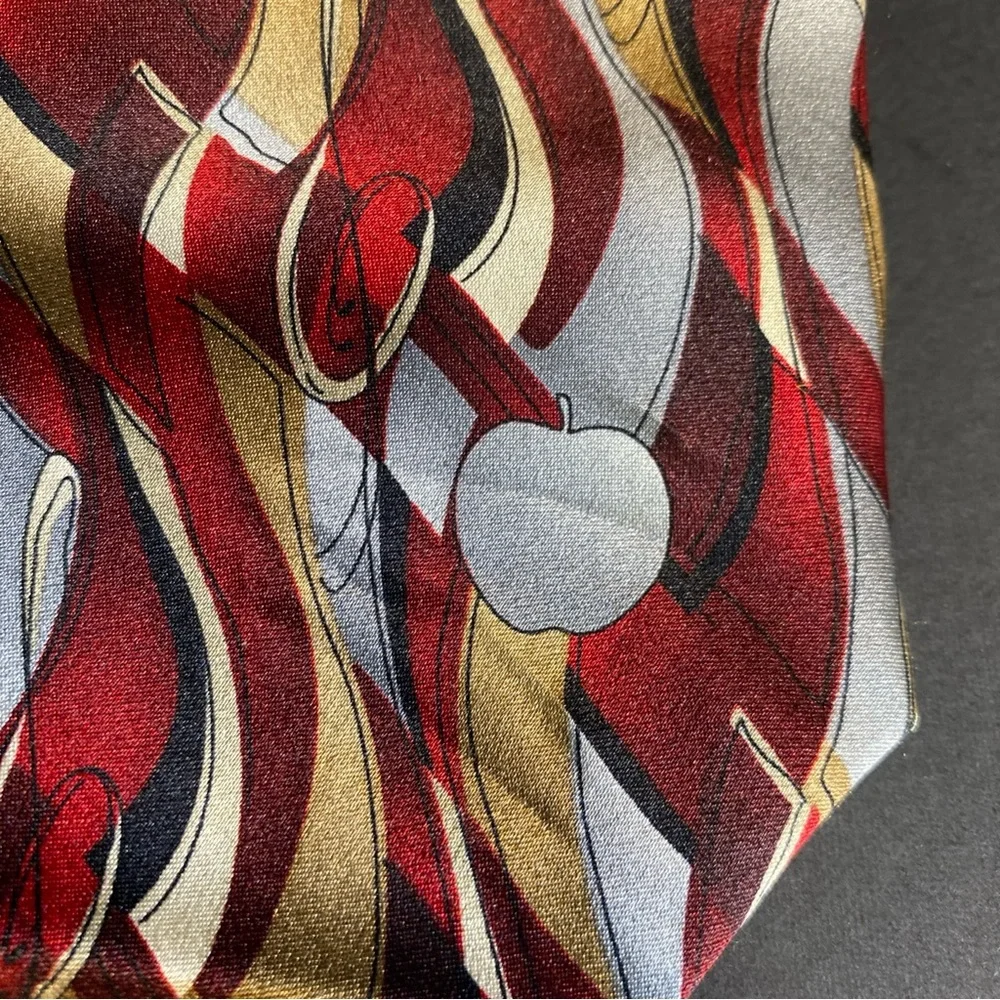 Apple Corp “The Beatles” 1 Album 100 % Silk Funky Abstract Neck Tie Vintage‎
